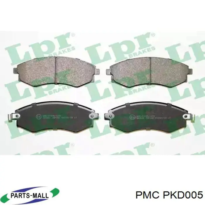 Колодки тормозные передние дисковые PMC PKD005