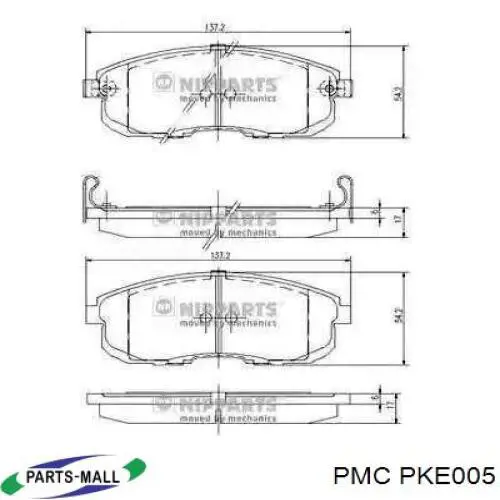 PKE005 Parts-Mall Колодки передние