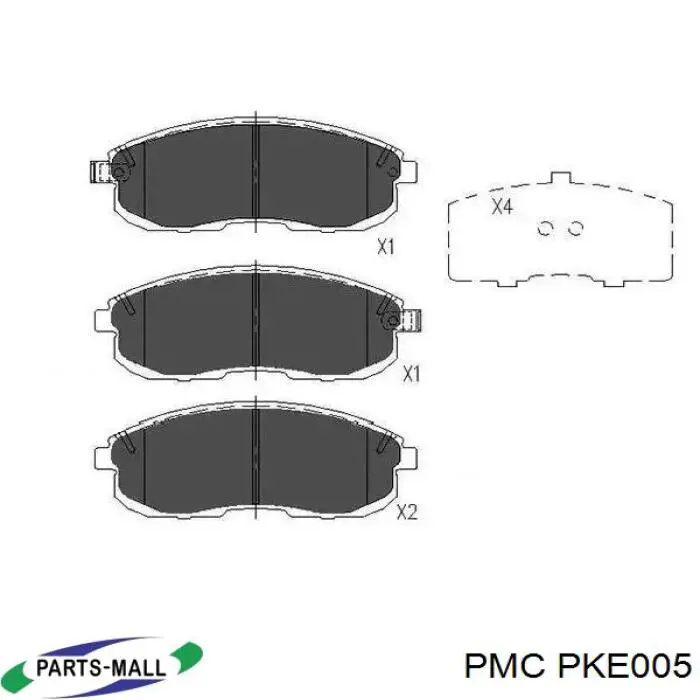 Передние тормозные колодки PKE005 Parts-Mall