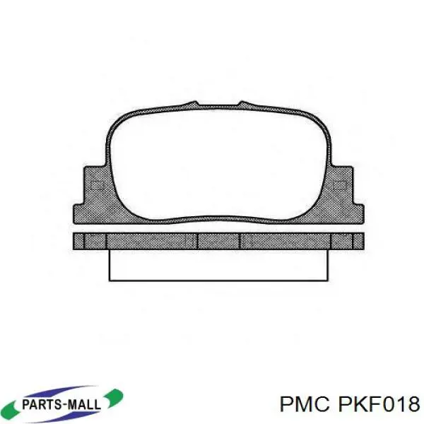 PKF-018 Parts-Mall колодки тормозные задние дисковые