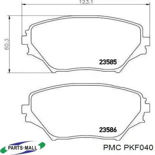 Передние тормозные колодки PKF040 Parts-Mall