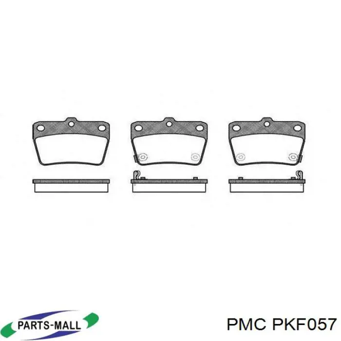 Задние тормозные колодки PKF057 Parts-Mall