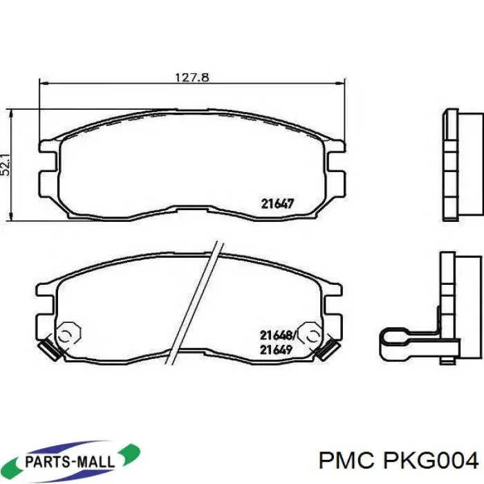 Передние тормозные колодки PKG004 Parts-Mall