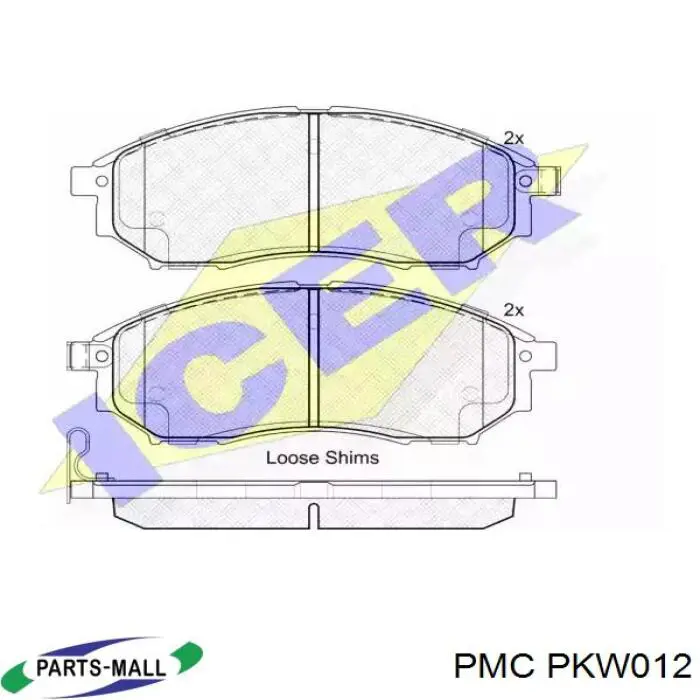 Купить PKW012 Parts-Mall Колодки тормозные