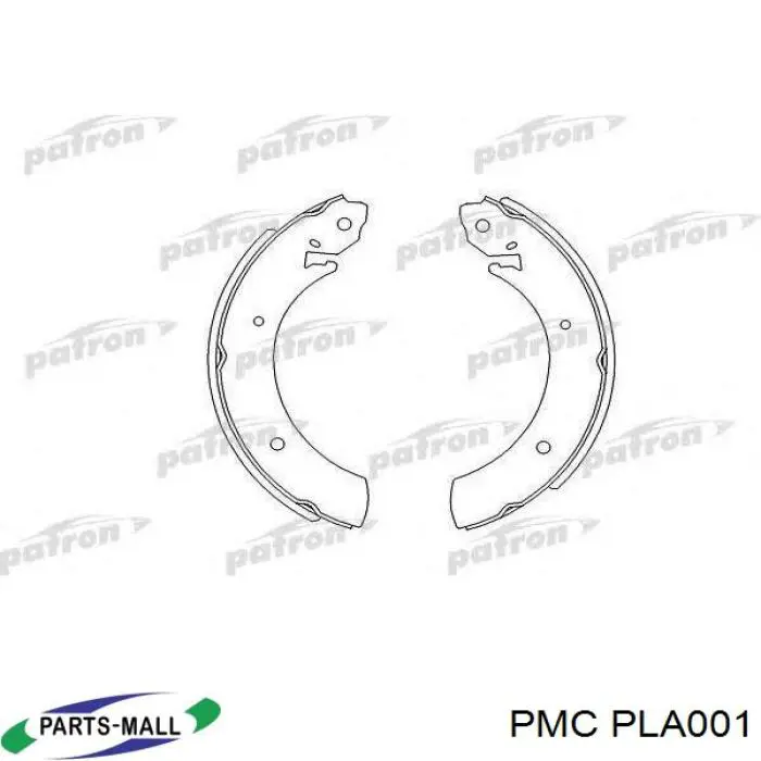 Барабанные колодки Parts-Mall PLA001