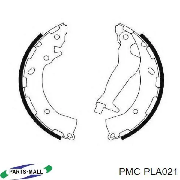 Задние барабанные колодки PLA021 Parts-Mall