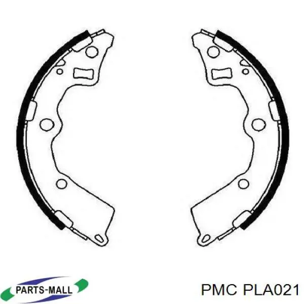 PLA021 Parts-Mall Барабанные тормозные колодки
