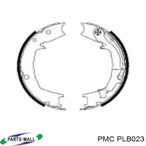 Juego de zapatas de frenos, freno de estacionamiento PLB023 Parts-Mall