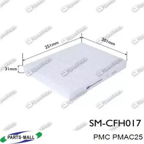 Купить PMAC25 Parts-Mall Фильтр салона угольный