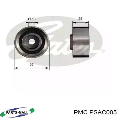 Обводной ролик ремня ГРМ Parts-Mall PSAC005 цена, от 13.36 USD