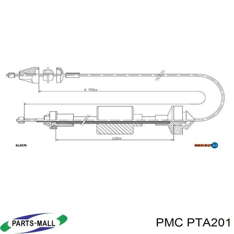 Трос привода спидометра PTA201 Parts-Mall