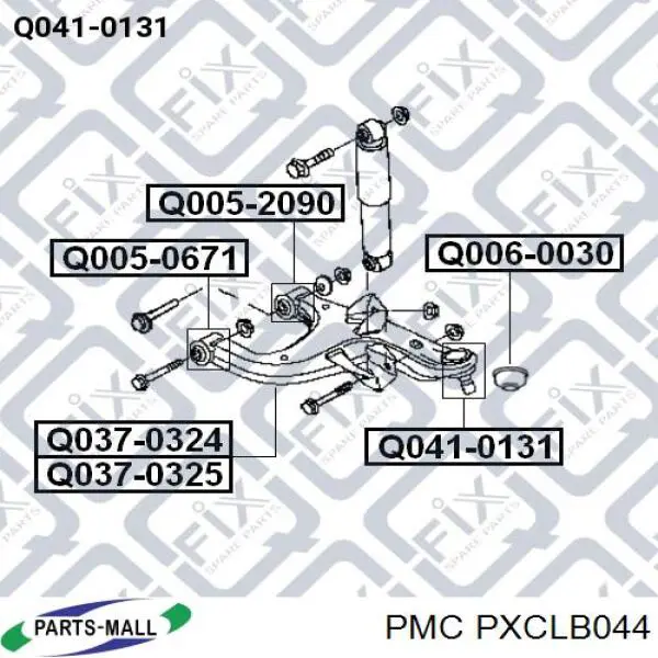 PXCLB044 Parts-Mall Тяжка стабилизатора, заднего
