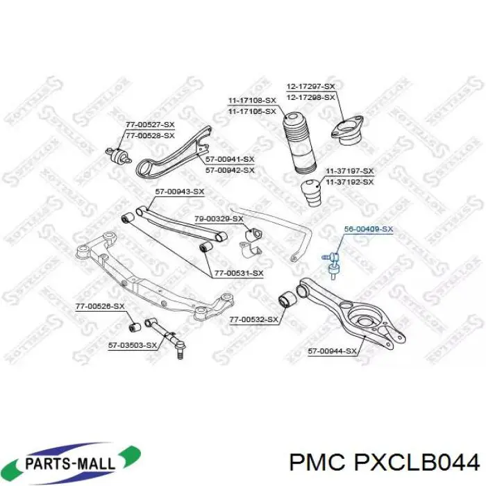 Линк стабилизатора, заднего Parts-Mall PXCLB044 цена, от 7.25 USD