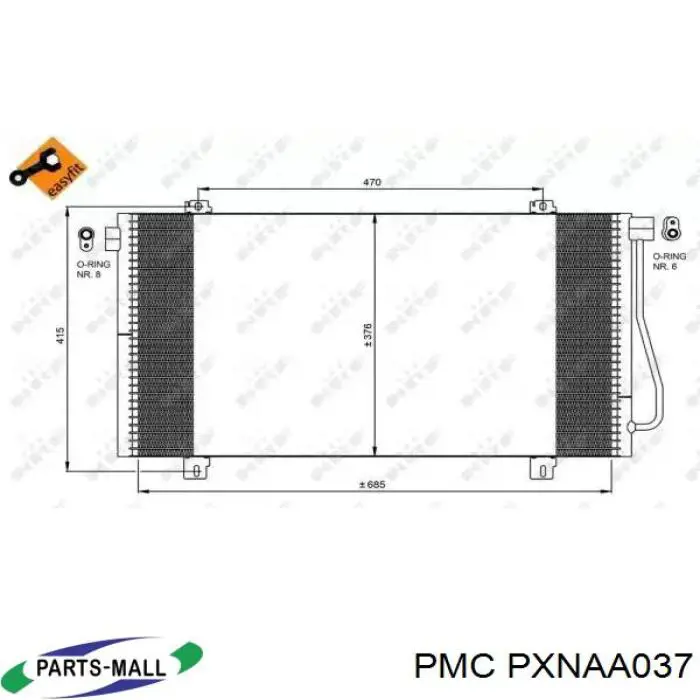Купить PXNAA037 Parts-Mall Диффузор вентилятора в сборе с мотором и крыльчаткой