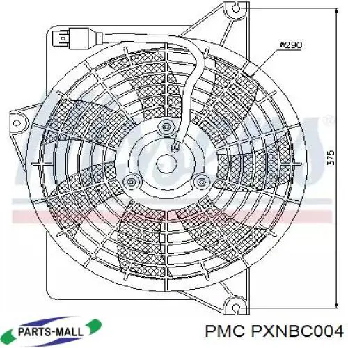 Купить PXNBC004 Parts-Mall Диффузор радиатора кондиционера, в сборе с крыльчаткой и мотором
