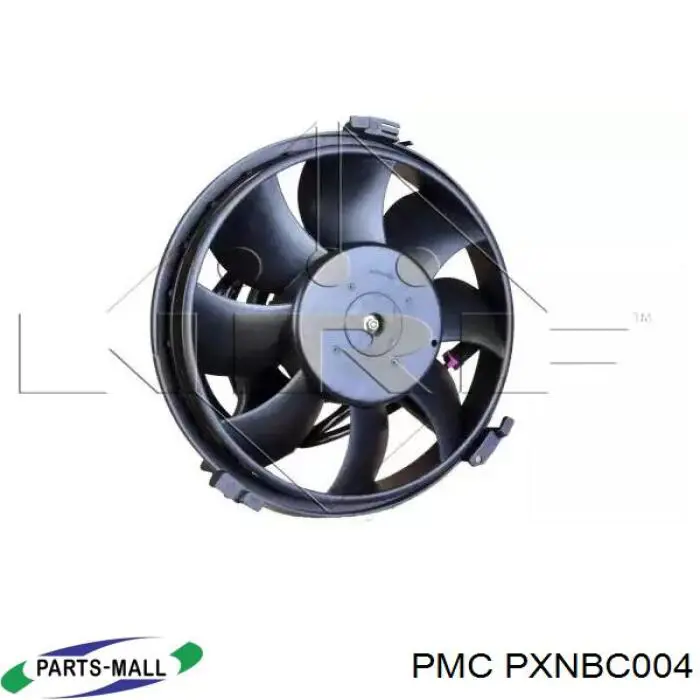 PXNBC004 Parts-Mall Диффузор радиатора кондиционера, в сборе с крыльчаткой и мотором