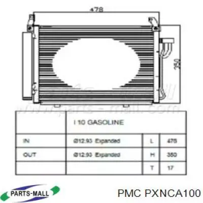 Радиатор кондиционера 976060X000 Market (OEM)