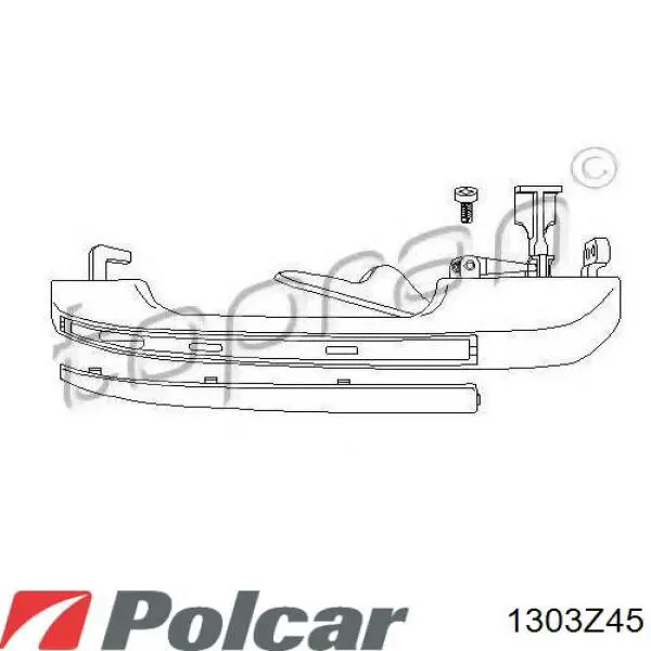 Ручка двери задней наружная левая 1303Z45 Polcar