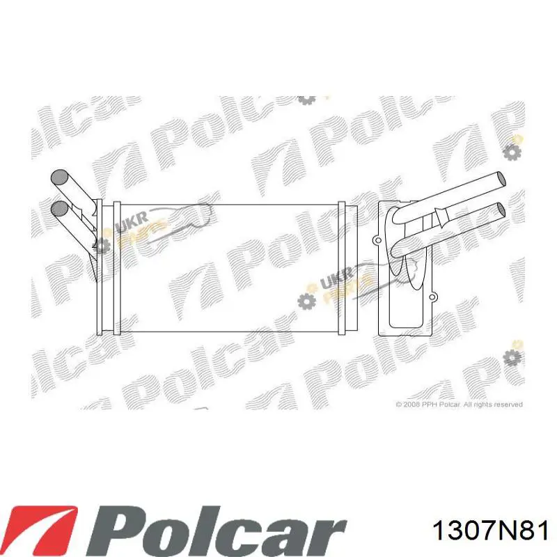 Radiador de calefacción 1307N81 Polcar