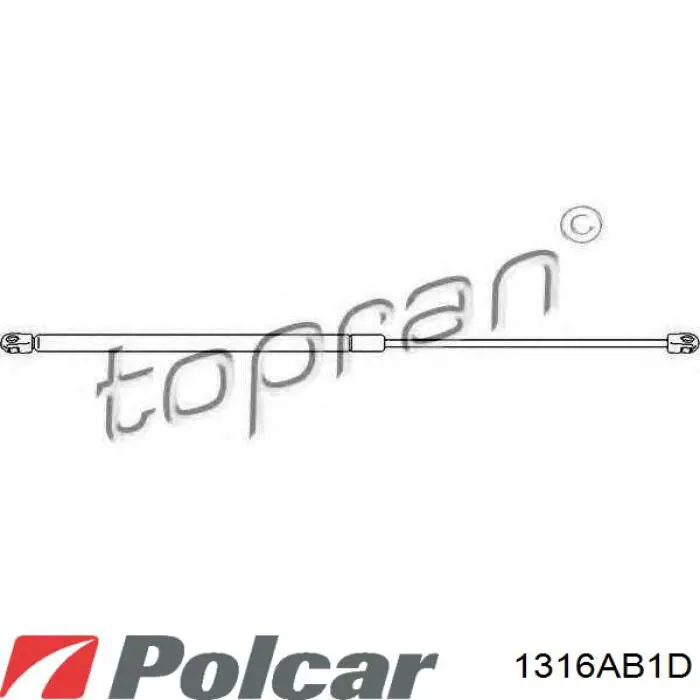 1316AB1D Polcar Амортизатор крышки багажника