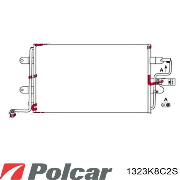 Радиатор кондиционера 1323K8C2S Polcar