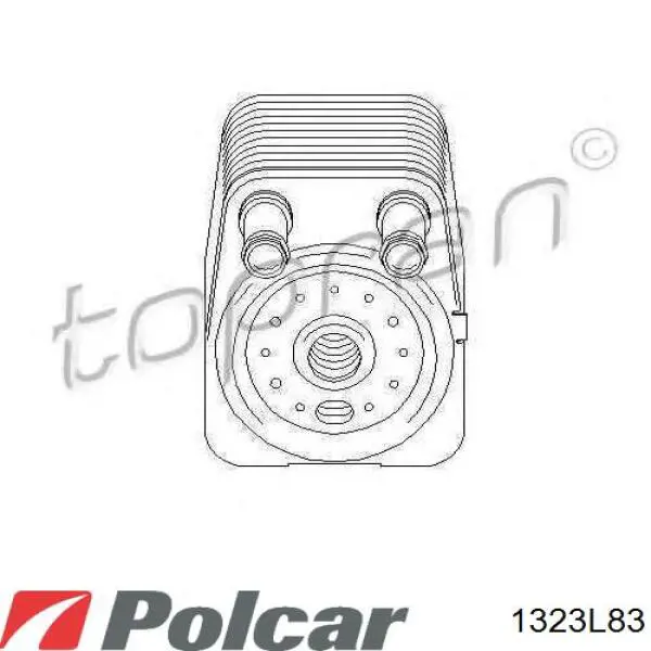 Радиатор масляный (холодильник), под фильтром Polcar 1323L83 цена, от 29.04 USD
