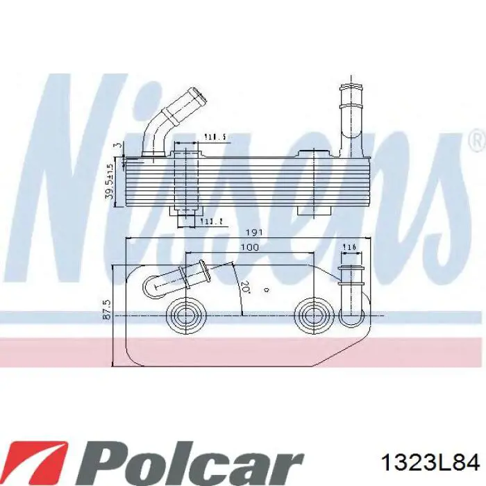 Radiador Enfriador De La Transmision/Caja De Cambios 1323L84 Polcar