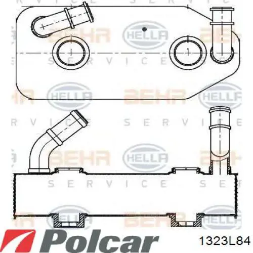 1323L84 Polcar Радиатор охлаждения, АКПП