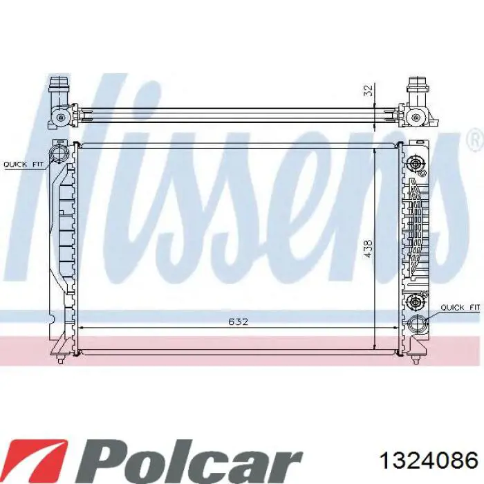 1324086 Polcar радиатор