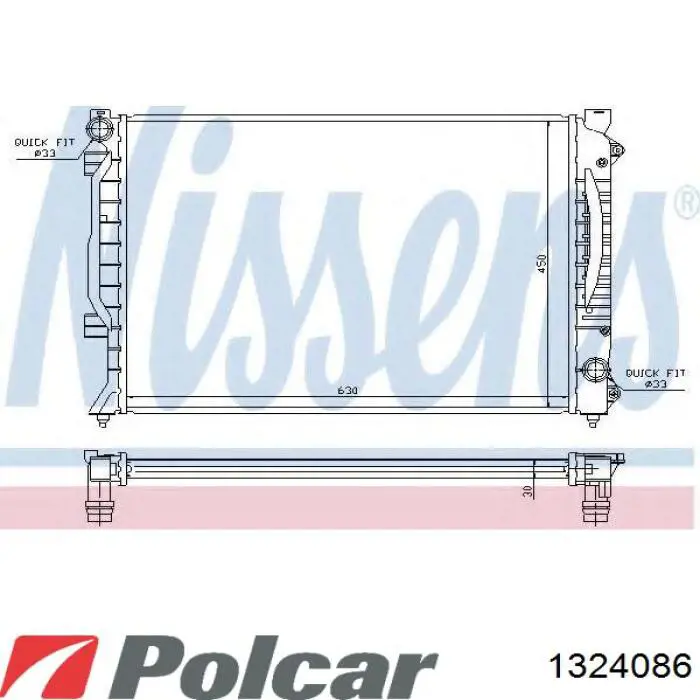 1324086 Polcar Радиатор основной
