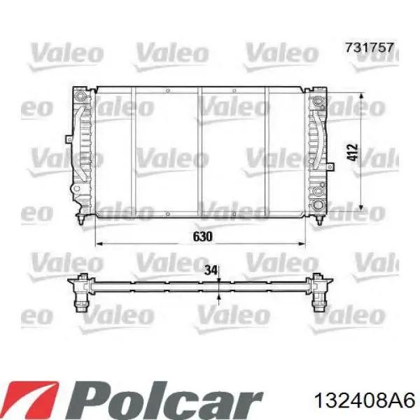 132408A6 Polcar радиатор