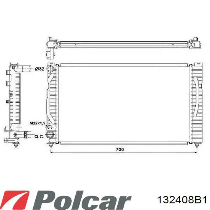 132408B1 Polcar радиатор