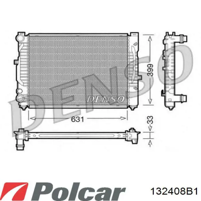 Радиатор 132408B1 Polcar