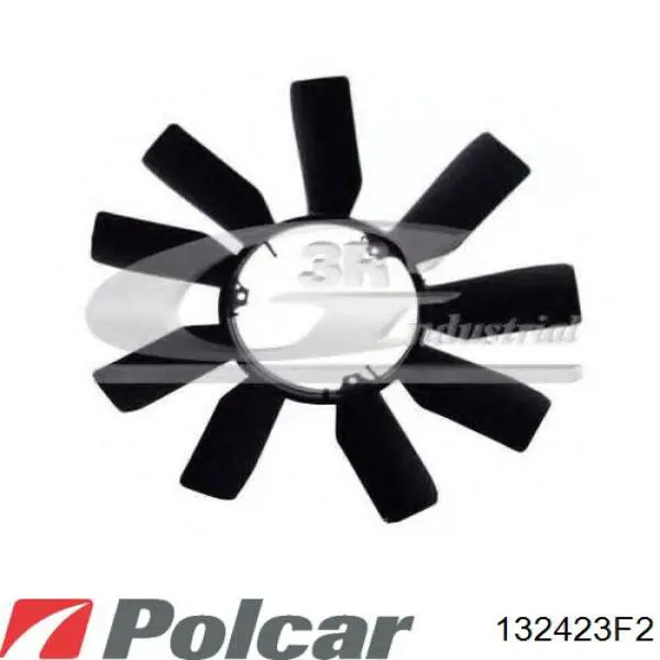 Вентилятор (крыльчатка) радиатора охлаждения Polcar 132423F2