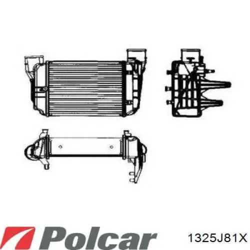 1325J81X Polcar интеркулер