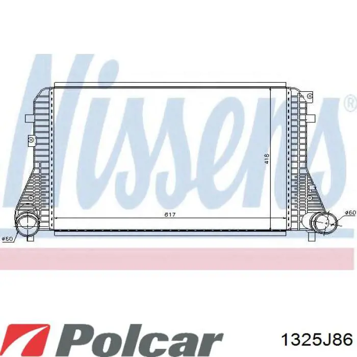 1325J86 Polcar Охладитель наддувочного воздуха