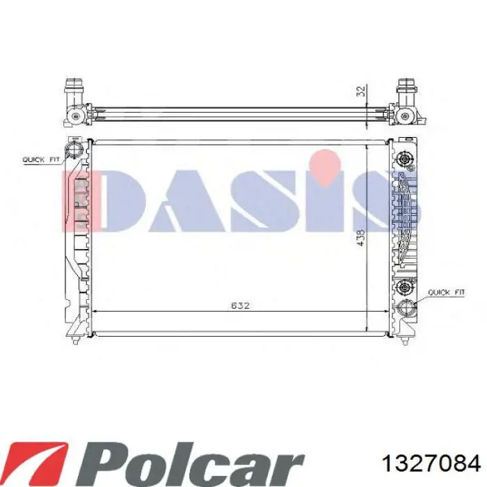 1327084 Polcar Радиатор основной
