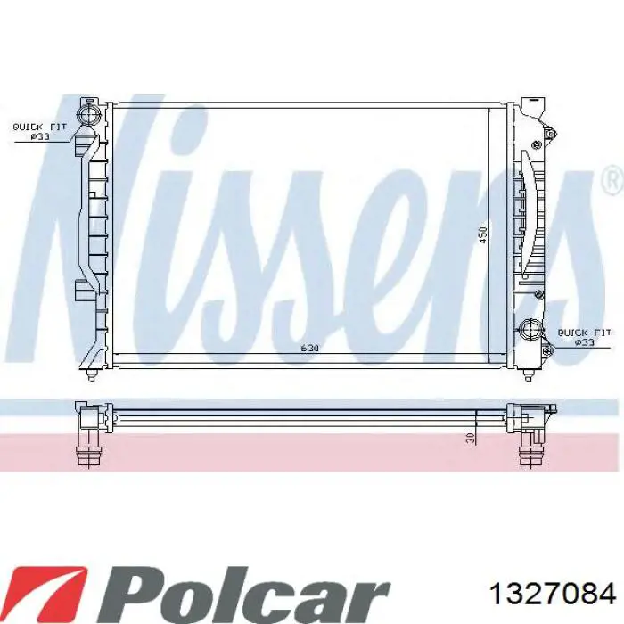 Радиатор 1327084 Polcar