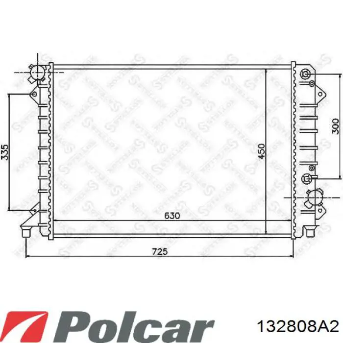 Радиатор 132808A2 Polcar