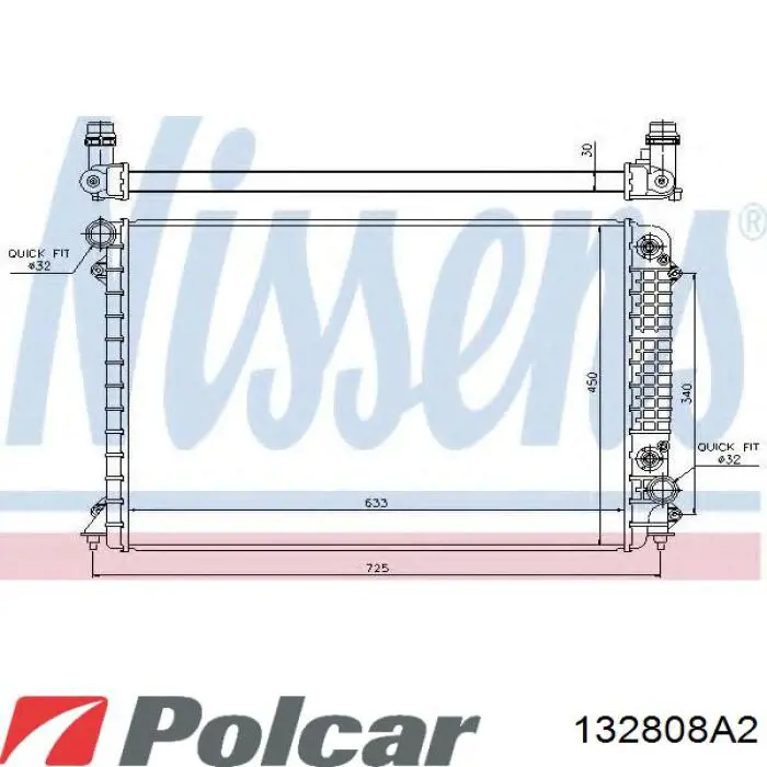 132808A2 Polcar Радиатор основной