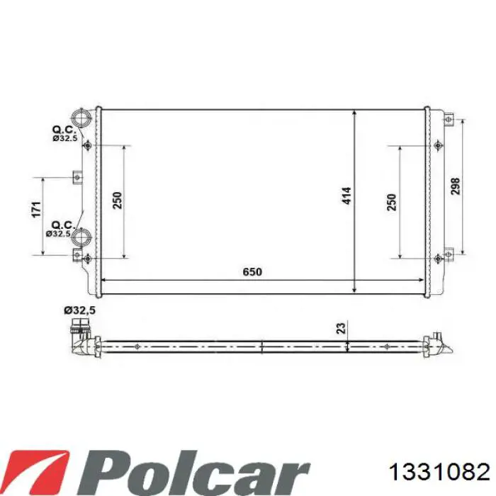 1331082 Polcar Радиатор основной
