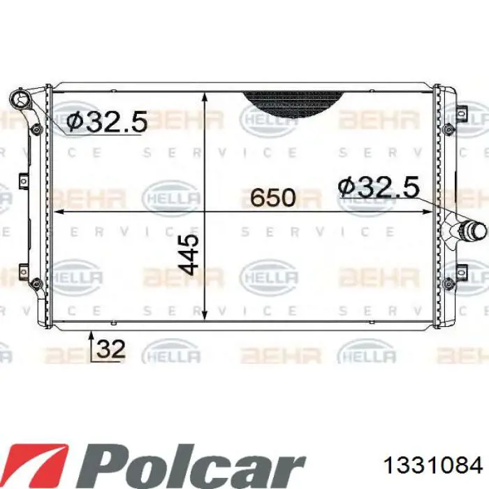 1331084 Polcar Радиатор основной