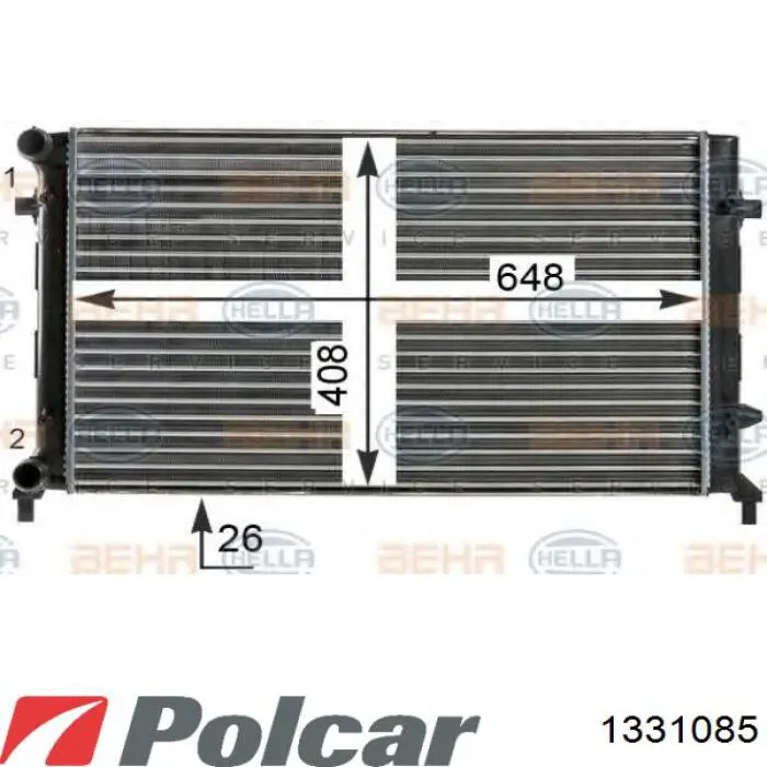 1331085 Polcar Радиатор основной