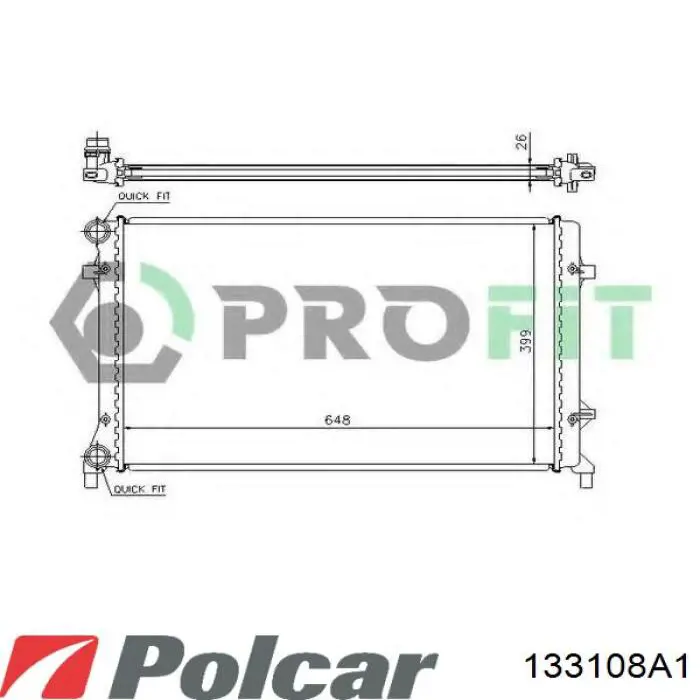 133108A1 Polcar радиатор