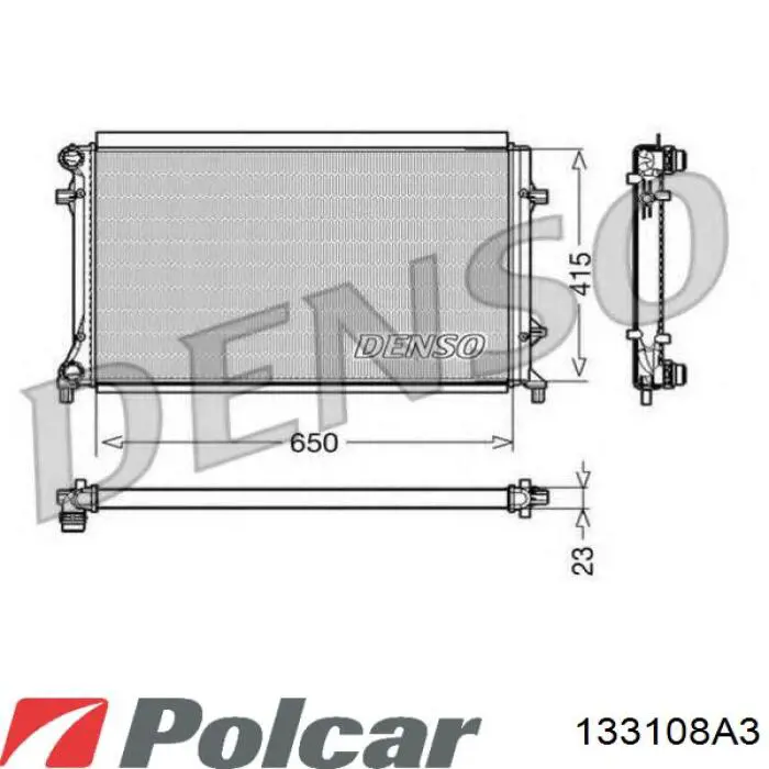 133108A3 Polcar Радиатор основной