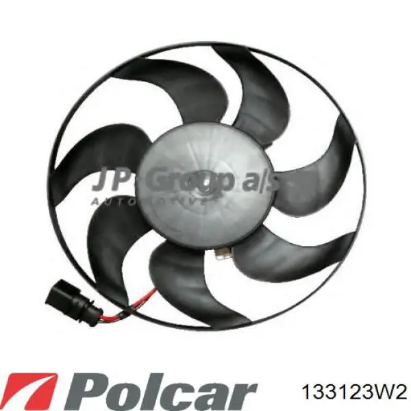 Электровентилятор охлаждения в сборе (мотор+крыльчатка) правый POLCAR 133123W2