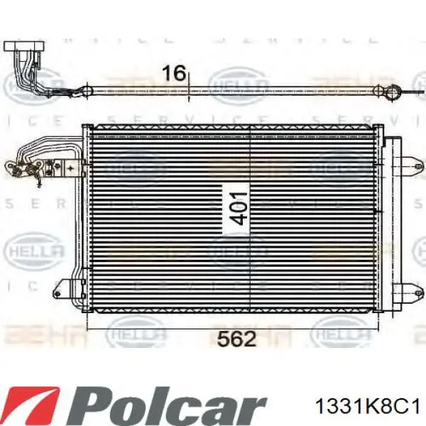 1331K8C1 Polcar радиатор кондиционера