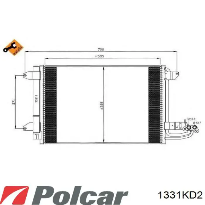 1331KD2 Polcar ресивер-осушитель кондиционера