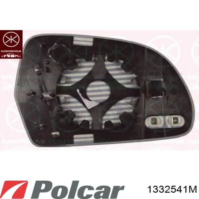 Стекло левого зеркала заднего вида 1332541M Polcar