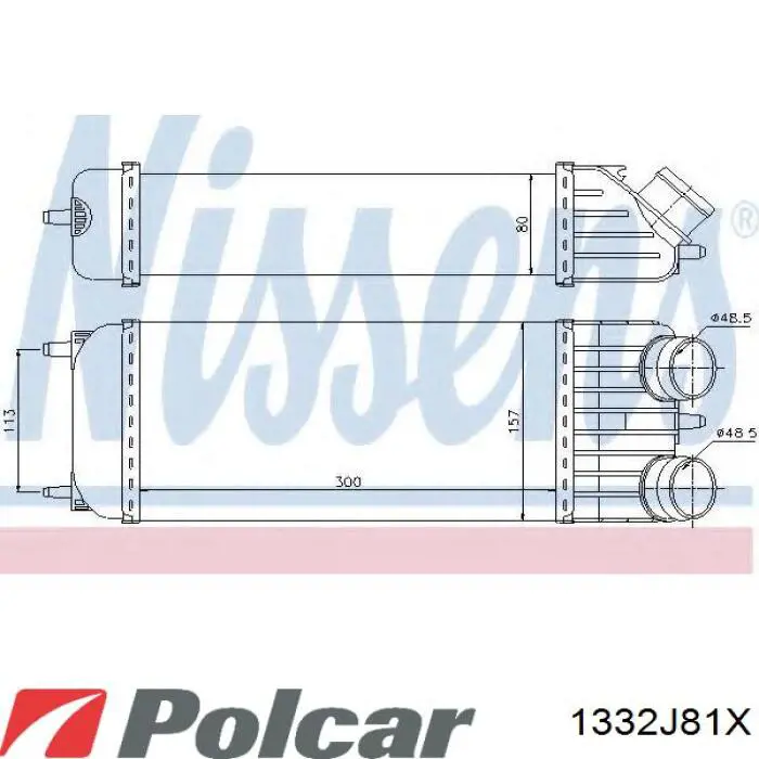 1332J81X Polcar интеркулер